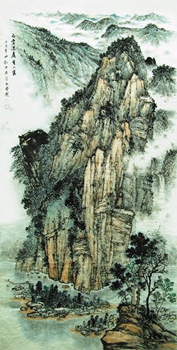《白云深处有人家》138cm×69cm