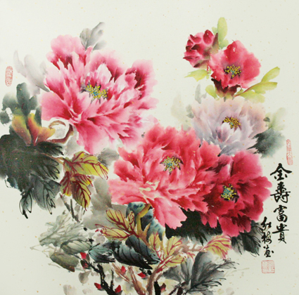 《金寿富贵》天津刘红梅 2016年作 68cm×68cm