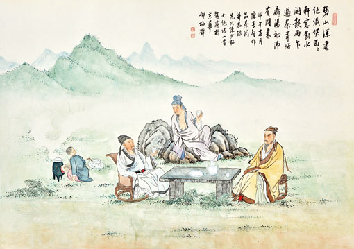 《品茶图》