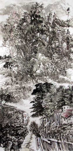 林中邨（村）落 136cm×68cm