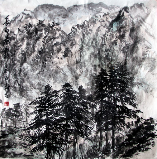 长白晨露 68cm×68cm
