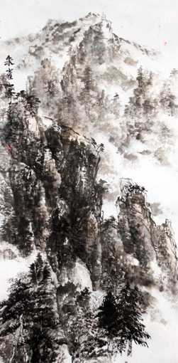 朱雀山峰 138cm×38cm