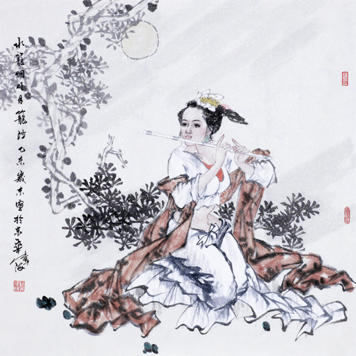 古人诗意 68cm×68cm