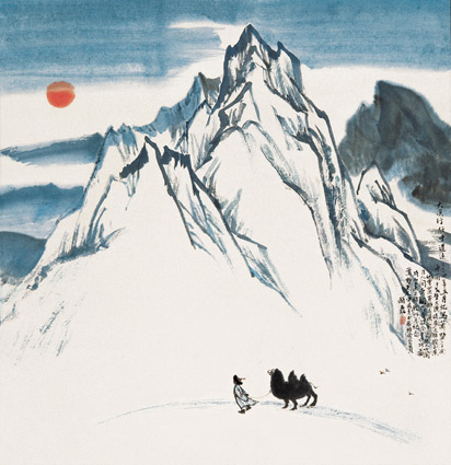 《大漠行》67×67cm