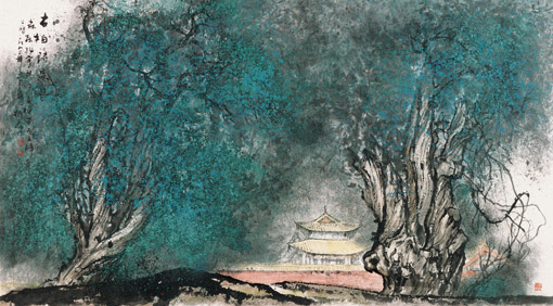 《古柏》100×200cm