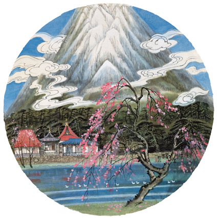 《日本之春—樱花舞》直径67cm