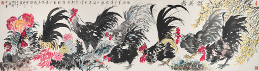 陈小雄作品1---《群英图腾》256cm×80cm 陈小雄作品1---《群英图腾》256cm×80cm