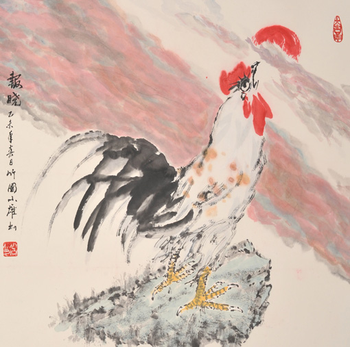 陈小雄作品5---《起舞只为唱天明》68cm×67cm 陈小雄作品5---《起舞只为唱天明》68cm×67cm