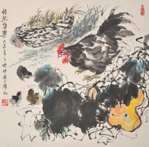 陈小雄作品7---《含瑛怡情》68cm×67cm 陈小雄作品7---《含瑛怡情》68cm×67cm