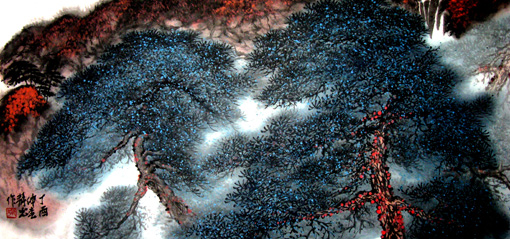 《日色冷青松》100cm×46cm