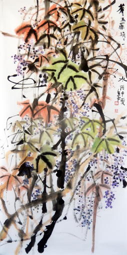 道金平作品《苍苍五华》68×138cm 2016年 道金平作品《苍苍五华》68×138cm 2016年