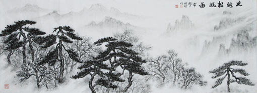 《北海风云》180×67cm 《北海风云》180×67cm