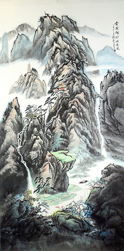 《云雾缥缈焕春装》137×68cn 《云雾缥缈焕春装》137×68cn