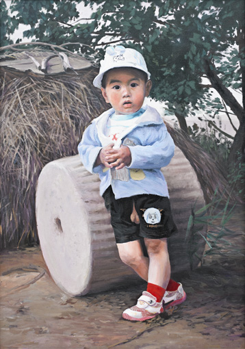 郭银峰油画作品《陇塬之子》 郭银峰油画作品《陇塬之子》