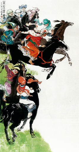 《草原雄鹰》200×100cm 《草原雄鹰》200×100cm