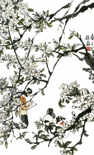 《春之艺》81×50cm 《春之艺》81×50cm