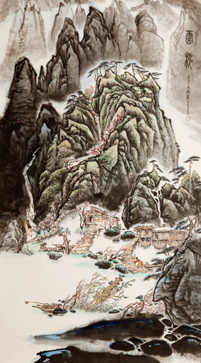 《云梯》180×97cm 《云梯》180×97cm