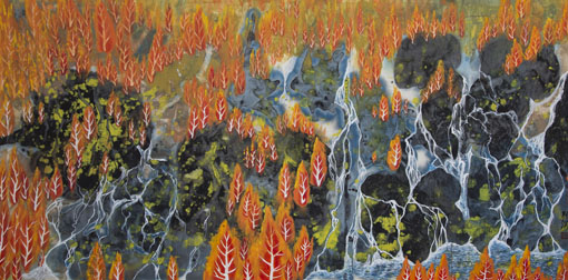 国画2016《水墨淋漓一刹那 溪水潺潺奏禅音》 国画2016《水墨淋漓一刹那 溪水潺潺奏禅音》