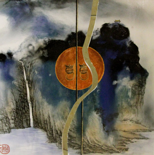 釉下五彩瓷板画2017《开门大吉》 釉下五彩瓷板画2017《开门大吉》