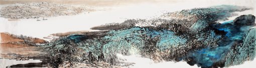 董宝宏《寂静的乡河》180x48 董宝宏《寂静的乡河》180x48