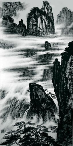 《黄山仙境》138cm×68cm 《黄山仙境》138cm×68cm