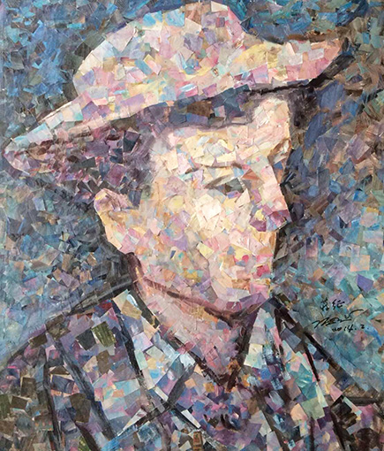 世界独创拼贴油画1