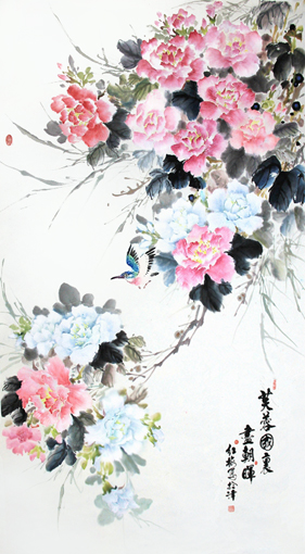 《芙蓉国里尽朝晖》97×179cm