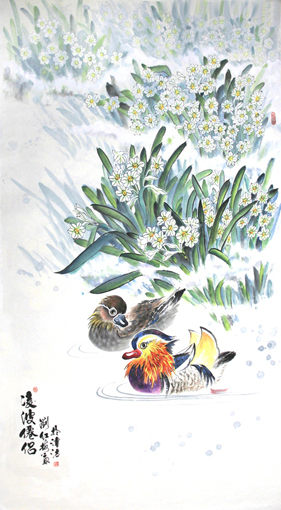 《凌波仙侣》97×179cm