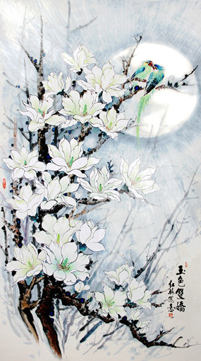 《玉色双娇》97×179cm