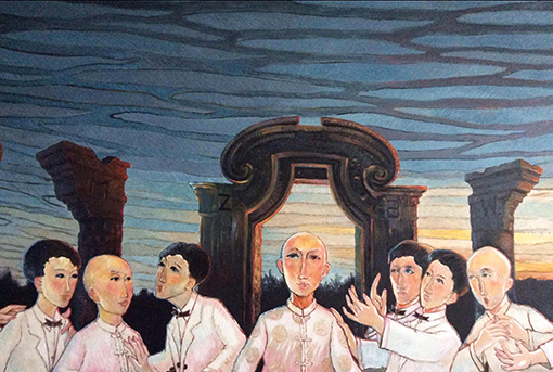 油画(最后的晚餐)200cm×420cm局部2003年 油画(最后的晚餐)200cm×420cm局部2003年