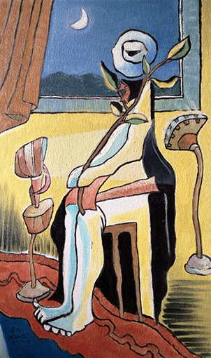 油画《拿橄榄枝的男孩》100cm×70cm2011年 油画《拿橄榄枝的男孩》100cm×70cm2011年