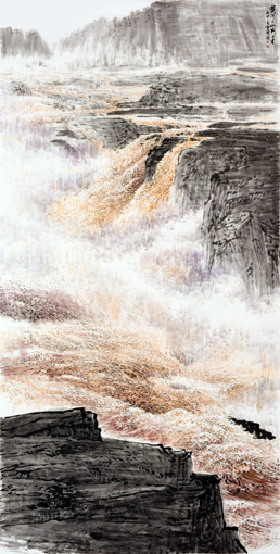 《黄河之水天上来》240×120cm