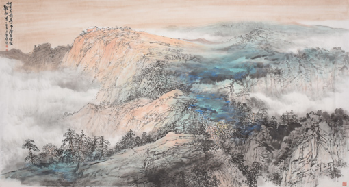 《慢看云壑听松风》180cm×95cm