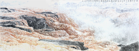 《心向大洋伴蛟龙》365cm×145cm