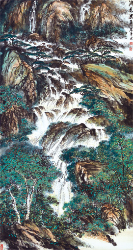 陈长智 林庆萍作品《渊远流长》 178cm×97cm 2006年 陈长智 林庆萍作品《渊远流长》 178cm×97cm 2006年