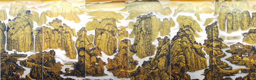 136x68x6徐霞客诗意画《孤云独往还首至六》 136x68x6徐霞客诗意画《孤云独往还首至六》