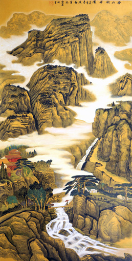 136x68春山闲居图 136x68春山闲居图