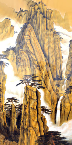 《黄山风光》136x68cm 《黄山风光》136x68cm