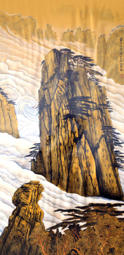 《黄山三奇图》136x68cm 《黄山三奇图》136x68cm