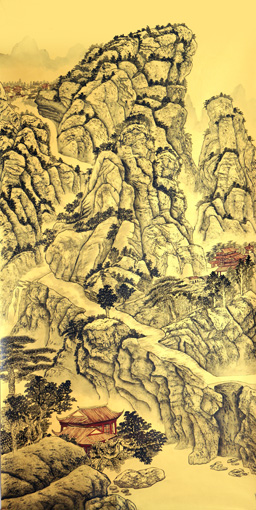 《人间之道能通天》136x68cm 《人间之道能通天》136x68cm