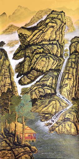 《山高水长福长在》136x68cm 《山高水长福长在》136x68cm