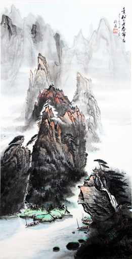 《青松不老春常在》137x68cm 《青松不老春常在》137x68cm