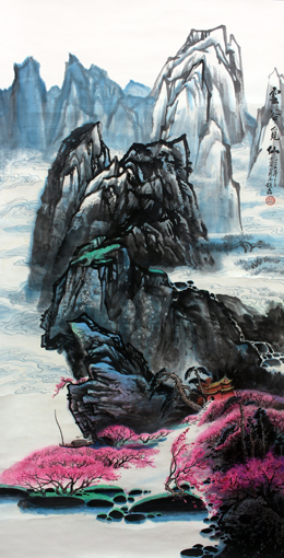 《云谷觅仙》 137x68cm 《云谷觅仙》 137x68cm