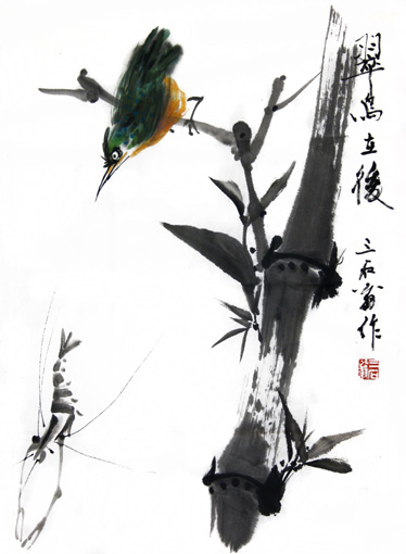 舒先惠作品-翠鸟在后 舒先惠作品-翠鸟在后