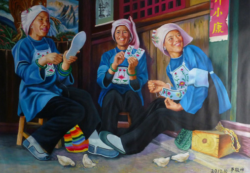 《奔小康》规格：165×125cm 价格：88000元