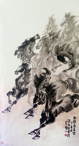 《风雅气凌云》(97X1800cm)价格：5000元