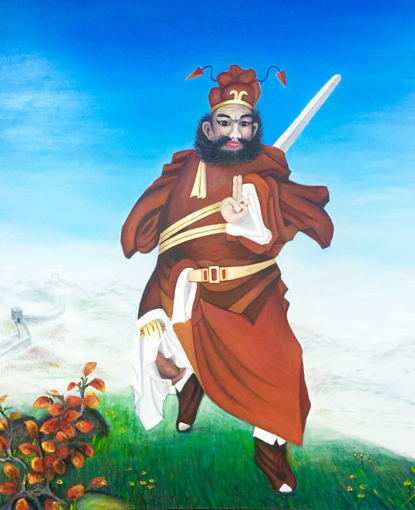 郭全林作品《钟馗》规格：2mx1.68m.售价十五万