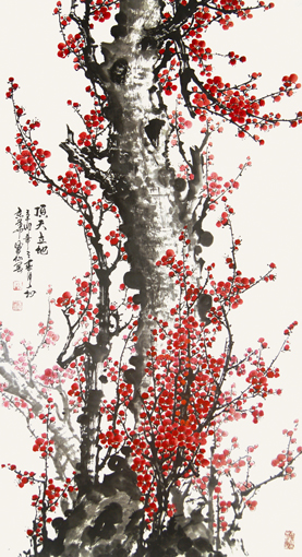 刘凤仙作品《红梅》规格：18平方尺 价格：面议