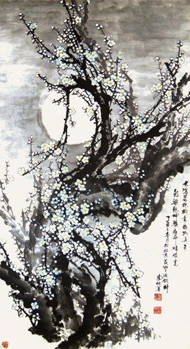 刘凤仙作品《兰梅》规格：18平方尺 价格：面议
