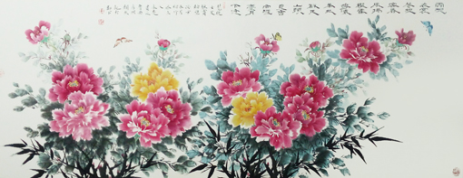 王永亮作品6《花开富贵》规格：六尺平.售价：20000元